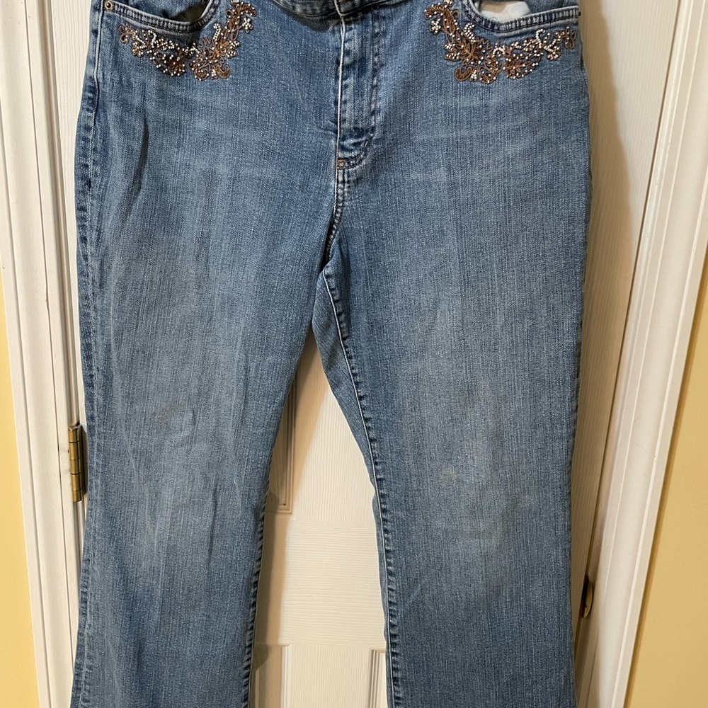 Lauren Jeans Co Ralph Lauren Size 14 Beaded Bootcut Jeans ✨ Y2K